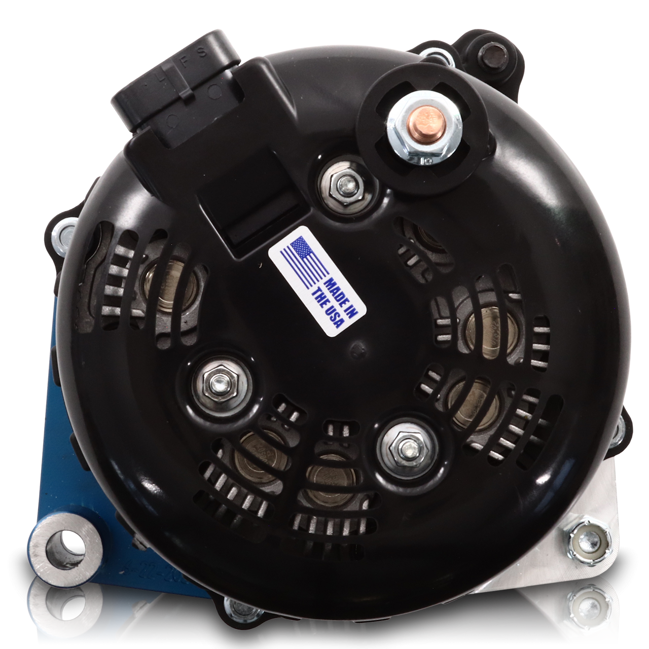 Chevy 6 Phase 87-95 400 amp Elite series alternator Dark Blue
