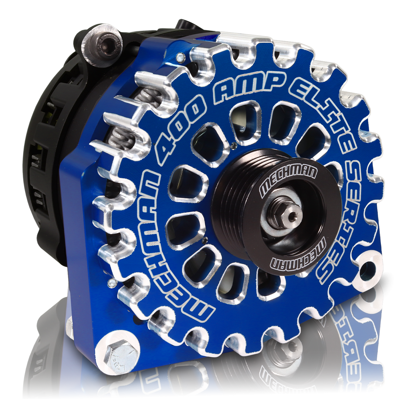 Chevy 6 Phase 87-95 400 amp Elite series alternator Dark Blue
