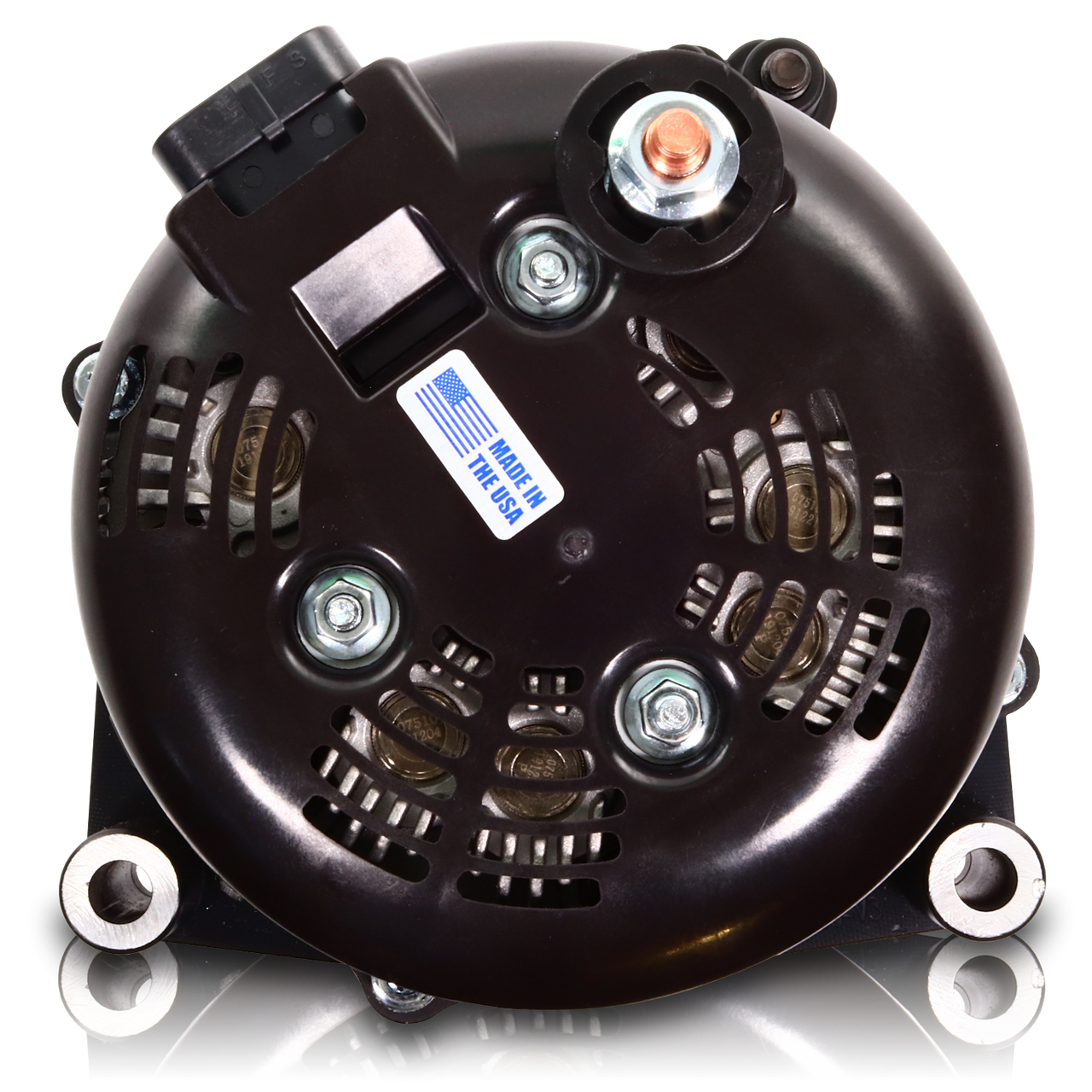 Chevy Truck-SUV 1996-2004 Large Case Billet Alternator E Series 370 Amp Black