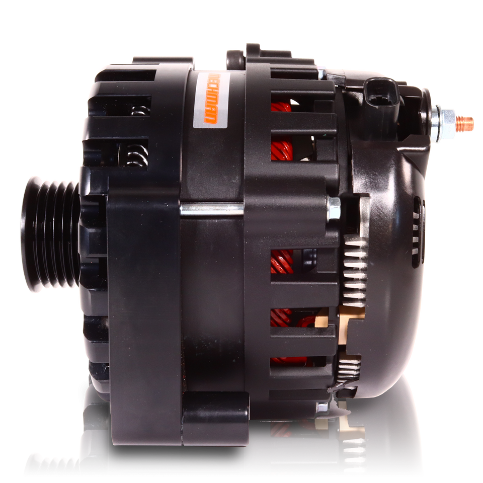 Chevy Truck-SUV 2005-2013 Large Case Billet Alternator E Series 370 Amp Black