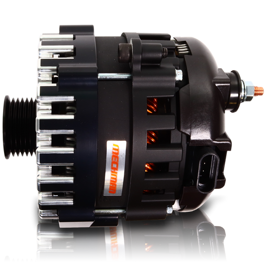 Cadillac Escalade 1999-2004 Large Case Billet Alternator E Series 400 Amp Black