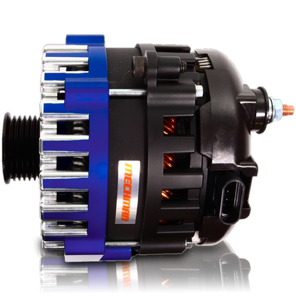 Cadillac Escalade 1999-2004 Large Case Billet Alternator E Series 400 Amp Dark Blue