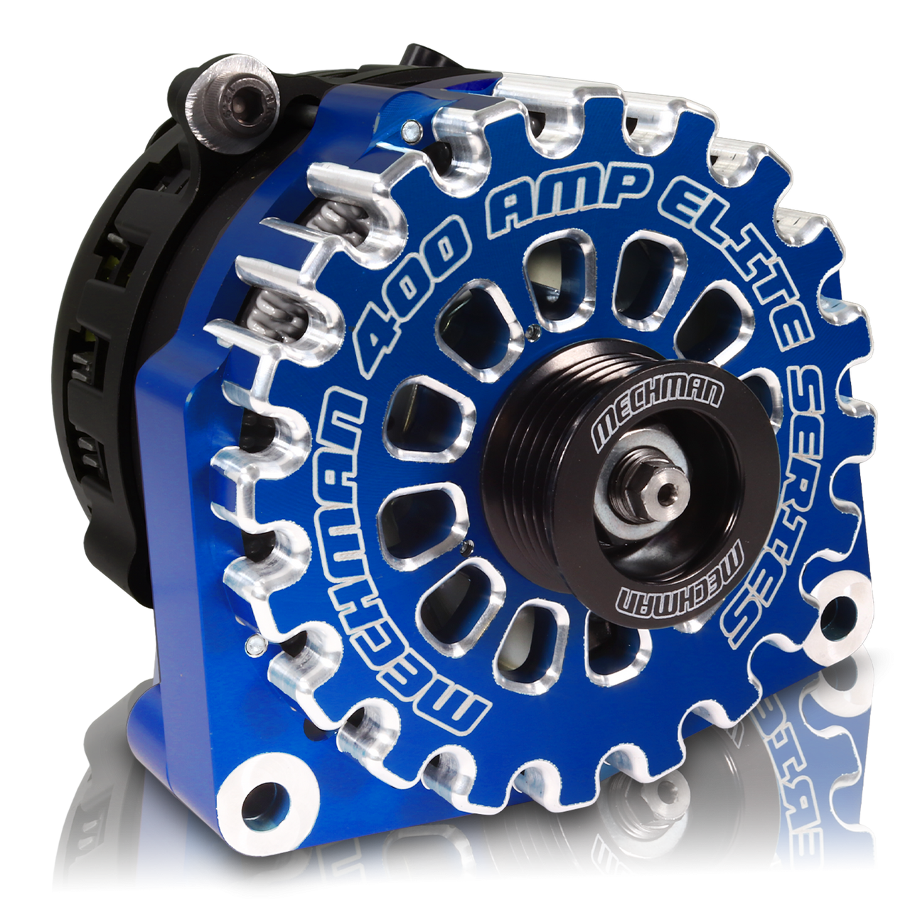 Cadillac Escalade 1999-2004 Large Case Billet Alternator E Series 400 Amp Dark Blue
