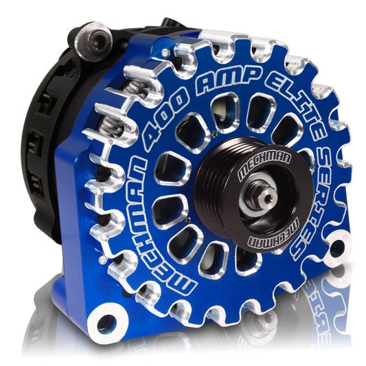 Cadillac Escalade 1999-2004 Large Case Billet Alternator E Series 400 Amp Dark Blue