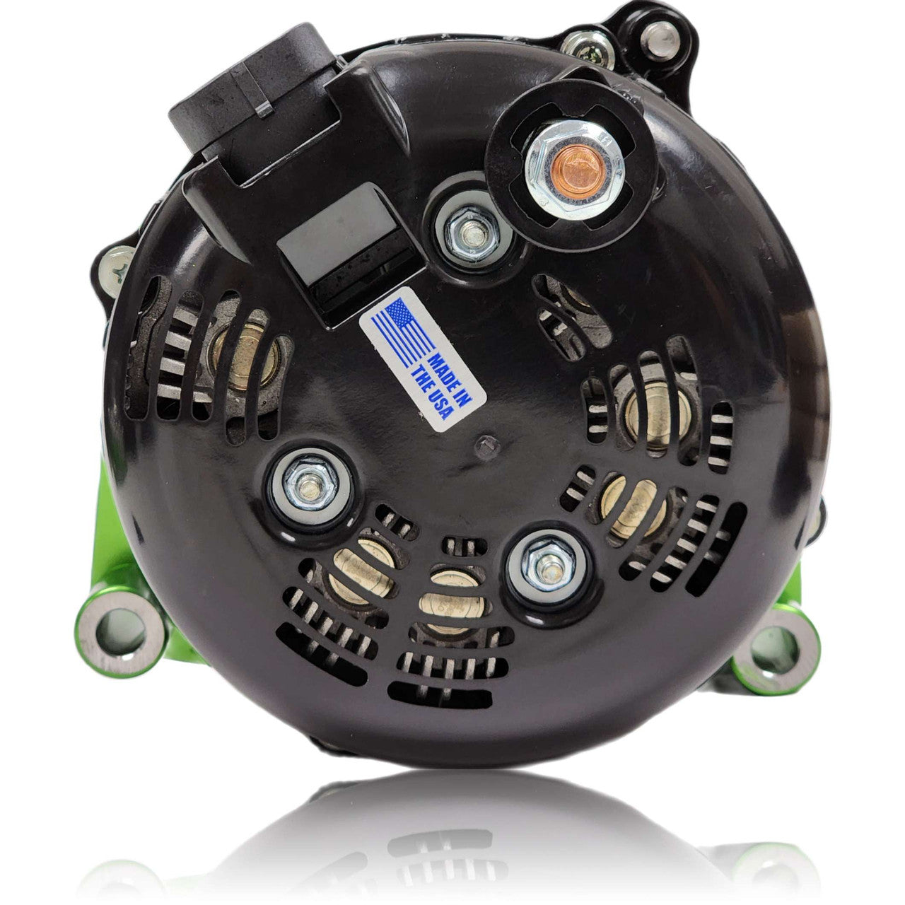 Cadillac Escalade 1999-2004 Large Case Billet Alternator E Series 400 Amp Green