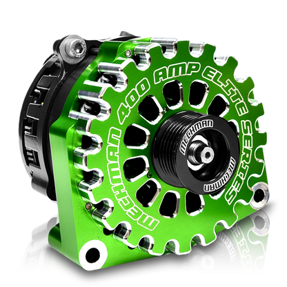 Cadillac Escalade 1999-2004 Large Case Billet Alternator E Series 400 Amp Green