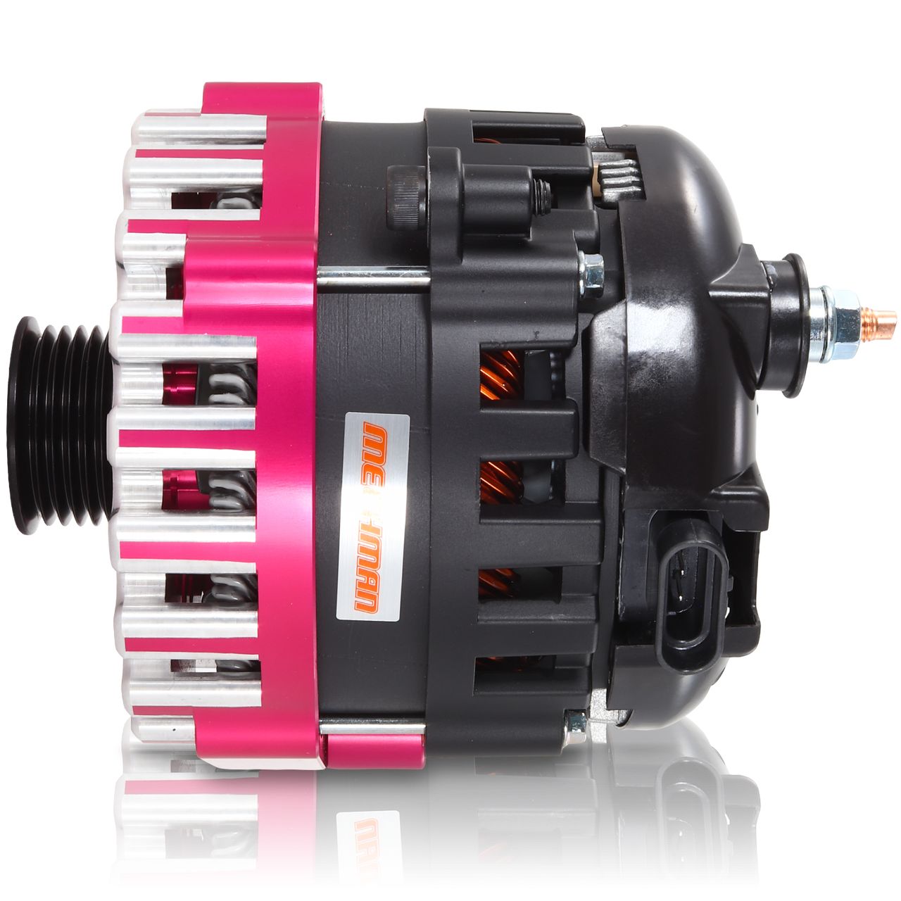 Cadillac Escalade 1999-2004 Large Case Billet Alternator E Series 400 Amp Pink