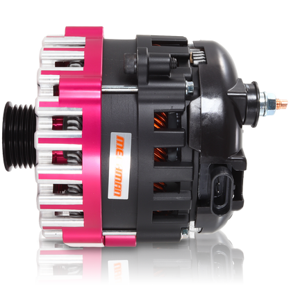 Cadillac Escalade 1999-2004 Large Case Billet Alternator E Series 400 Amp Pink