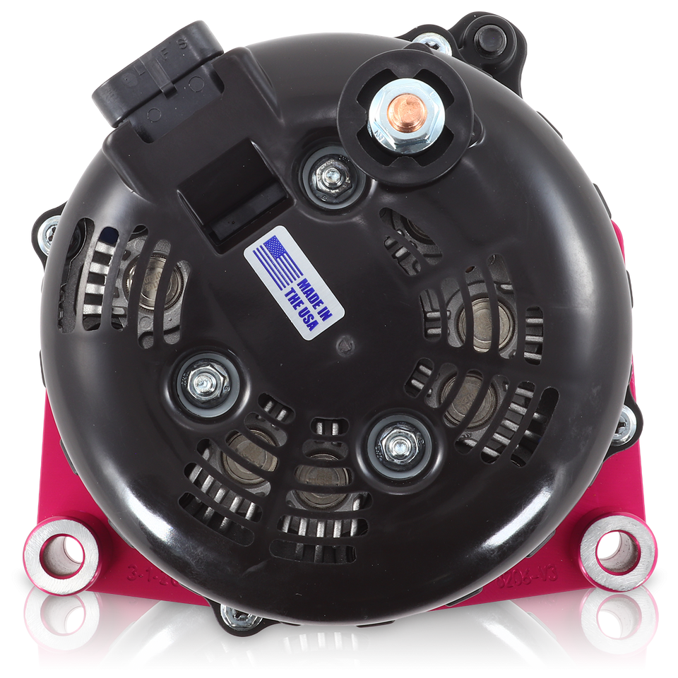 Cadillac Escalade 1999-2004 Large Case Billet Alternator E Series 400 Amp Pink