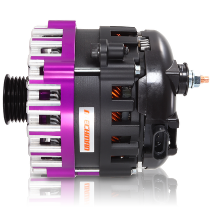 Cadillac Escalade 1999-2004 Large Case Billet Alternator E Series 400 Amp Purple