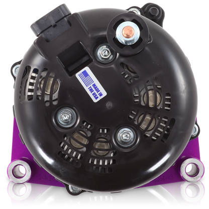 Cadillac Escalade 1999-2004 Large Case Billet Alternator E Series 400 Amp Purple