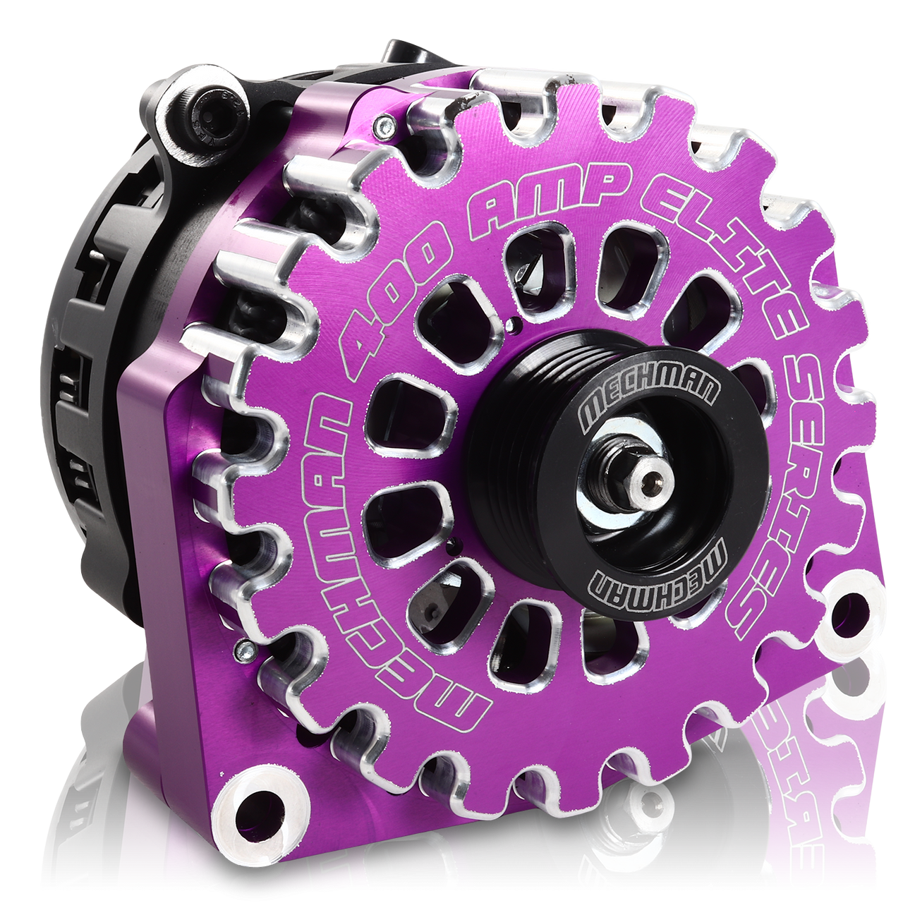 Cadillac Escalade 1999-2004 Large Case Billet Alternator E Series 400 Amp Purple
