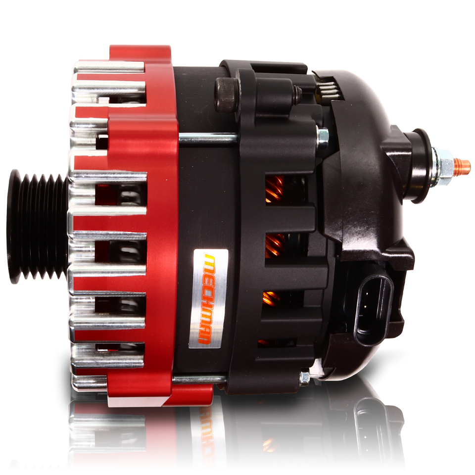 Cadillac Escalade 1999-2004 Large Case Billet Alternator E Series 400 Amp Red