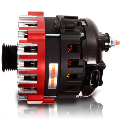 Cadillac Escalade 1999-2004 Large Case Billet Alternator E Series 400 Amp Red