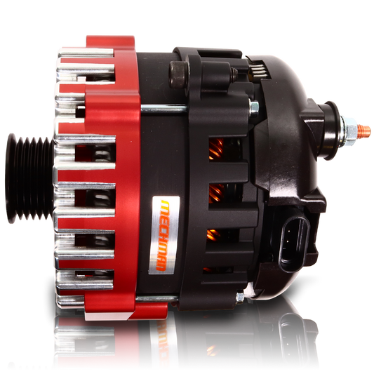 Cadillac Escalade 1999-2004 Large Case Billet Alternator E Series 400 Amp Red