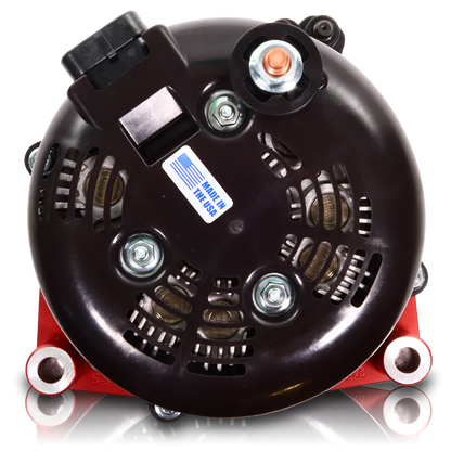 Cadillac Escalade 1999-2004 Large Case Billet Alternator E Series 400 Amp Red
