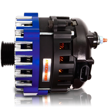 Cadillac Escalade 2005-2013 Large Case Billet Alternator E Series 400 Amp Dark Blue