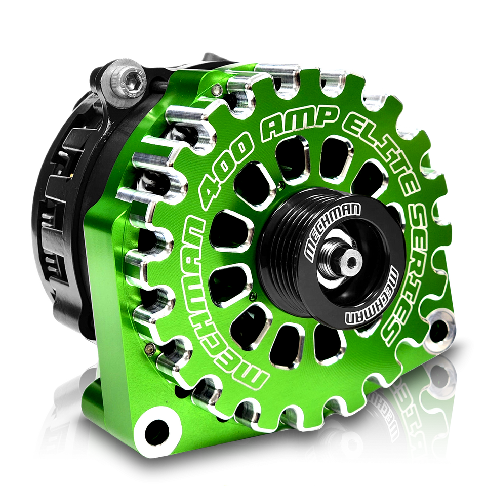 Cadillac Escalade 2005-2013 Large Case Billet Alternator E Series 400 Amp Green