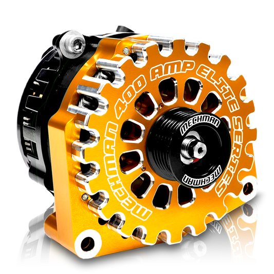Cadillac Escalade 2005-2013 Large Case Billet Alternator E Series 400 Amp Orange