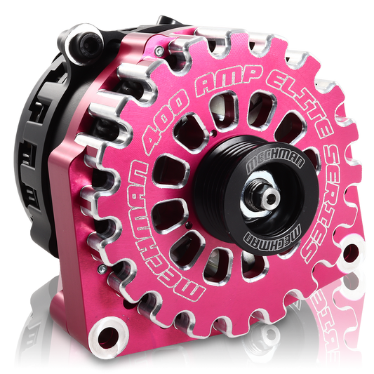 Cadillac Escalade 2005-2013 Large Case Billet Alternator E Series 400 Amp Pink