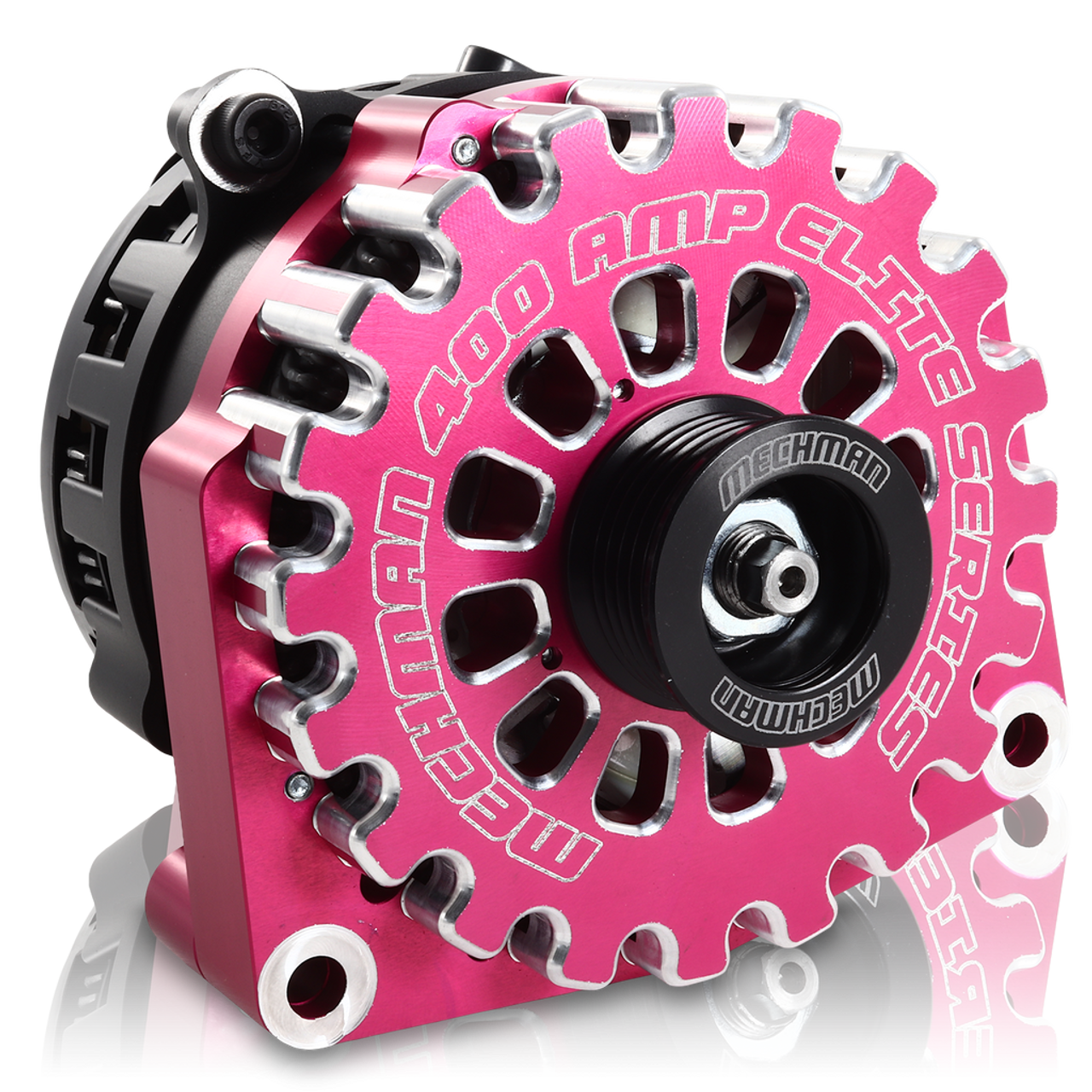 Chevy Truck-SUV 2005-2013 Large Case Billet Alternator E Series 400 Amp Pink
