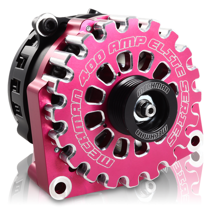 Chevy Truck-SUV 2005-2013 Large Case Billet Alternator E Series 400 Amp Pink
