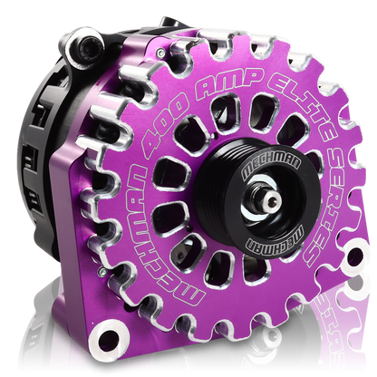 Cadillac Escalade 2005-2013 Large Case Billet Alternator E Series 400 Amp Purple