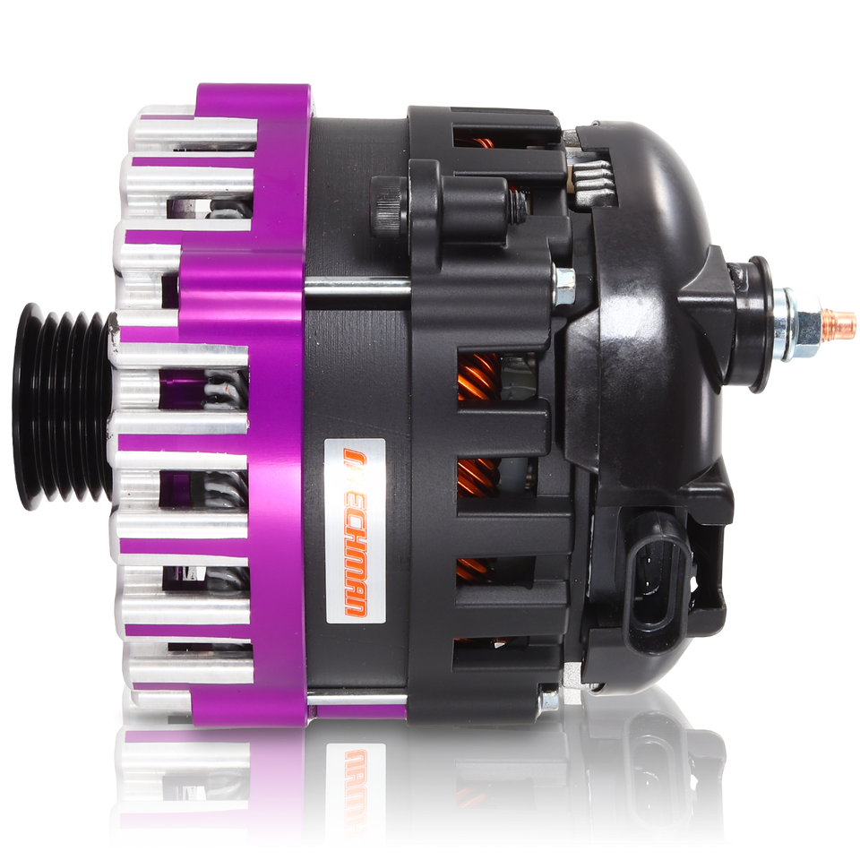 Chevy Truck-SUV 2005-2013 Large Case Billet Alternator E Series 400 Amp Purple