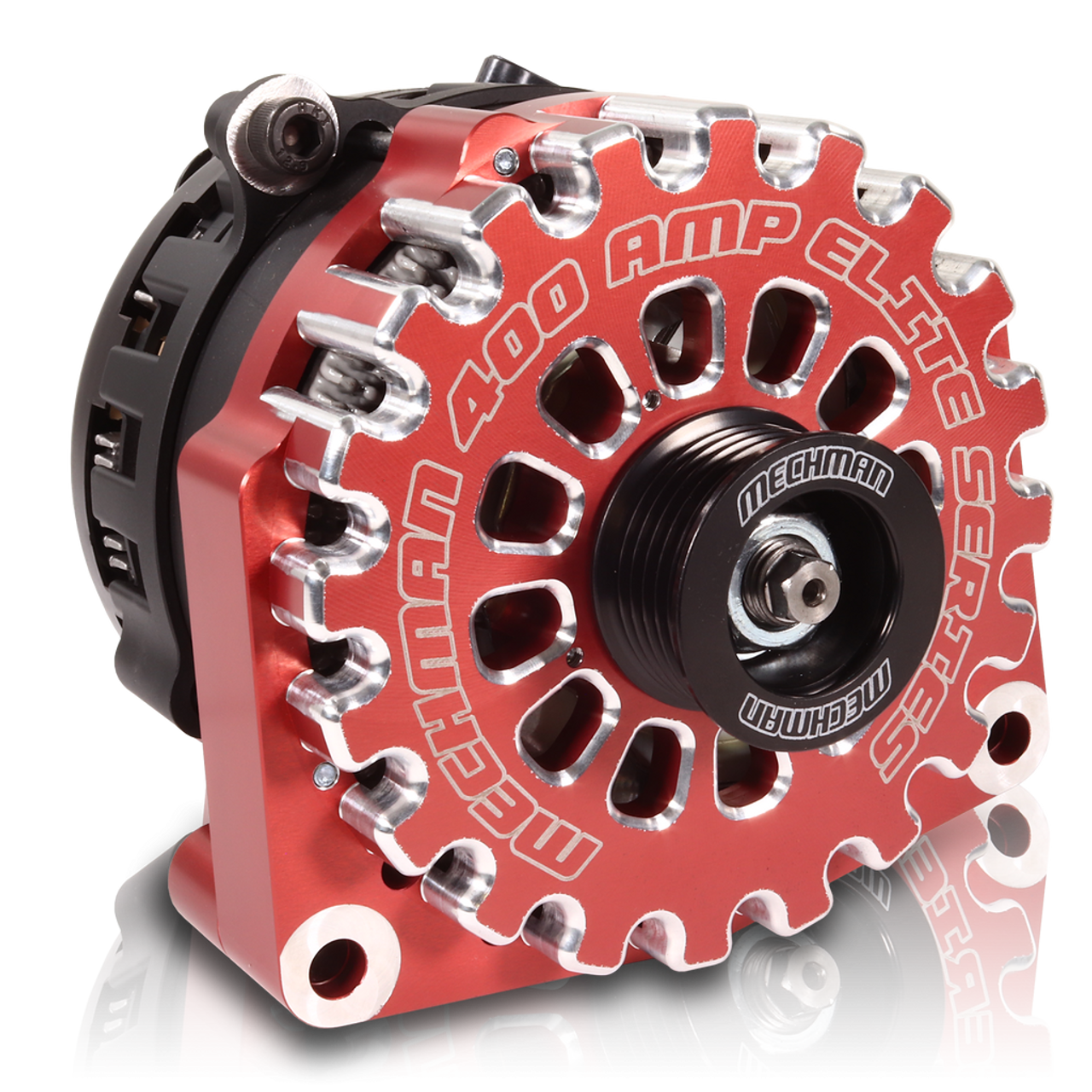 Cadillac Escalade 2005-2013 Large Case Billet Alternator E Series 400 Amp Red