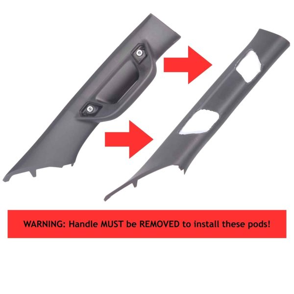 Dual 3.5″ + Dual 2″ Large A-Pillar Speaker Pods for the 2015-2020 Chevrolet Tahoe, Suburban, GMC Yukon
