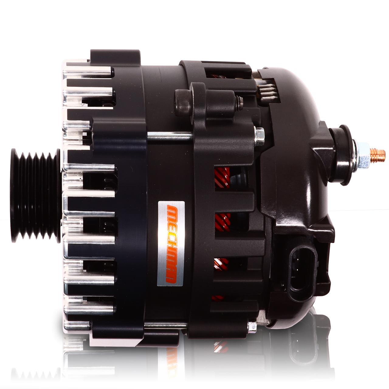 Chevy 6 Phase 87-95 400 amp Elite series alternator Black