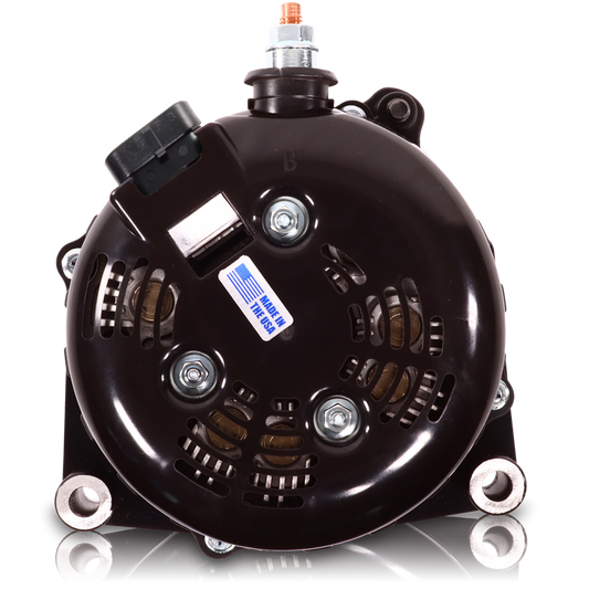 GM Truck 6.6L Diesel 400a Billet Alternator Side Output stud Purple