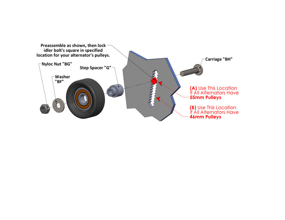 Mechman Dual Bracket 99-13 GM Trucks w/4.8L, 5.3L, & 6.0L