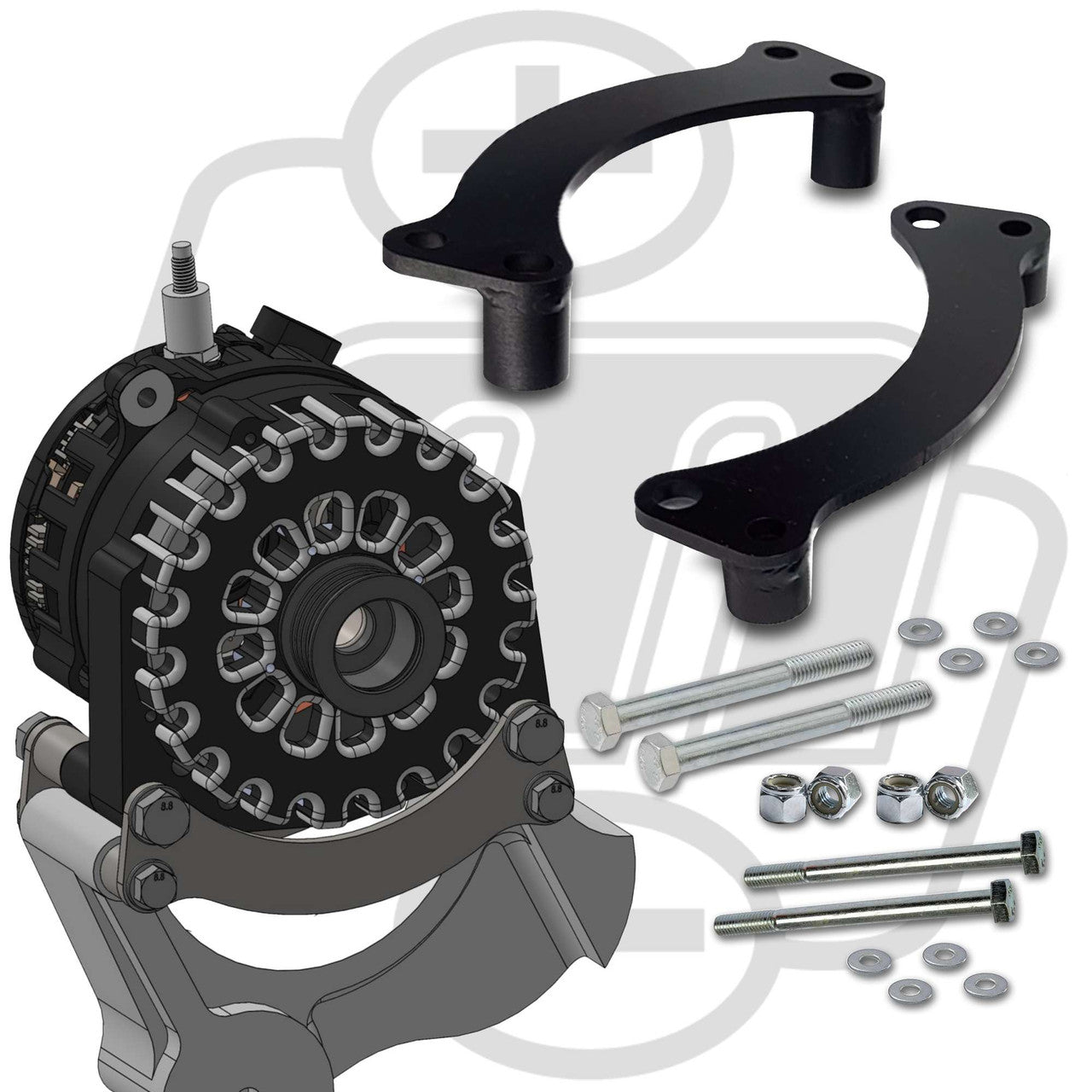 SD7 Compressor to GM Vortec Alternator Adapter Bracket