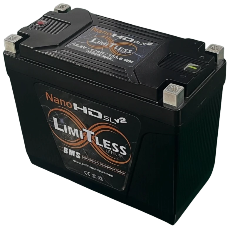 Nano -HD SLv2 12AH Motorcycle / Power sports Battery (BCI 20 Case)