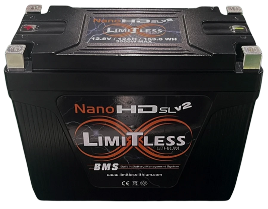 Nano -HD SLv2 12AH Motorcycle / Power sports Battery (BCI 20 Case)