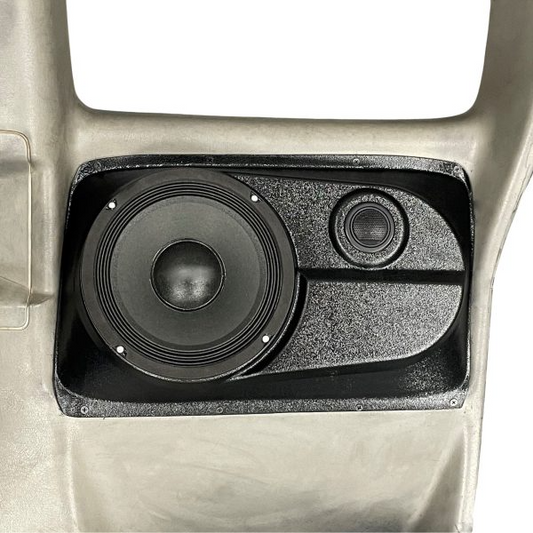 Single 8″ and Single Tweeter Speaker Pods for the Rear Door of a 00-06 Chevrolet Silverado-GMC Sierra Extended Cab Manual Window