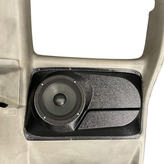 Single 6.5″ Speaker Pods for the Rear Door of a 00-06 Chevrolet Silverado-GMC Sierra Extended Cab Manual Window