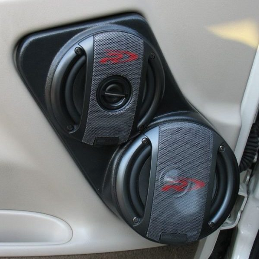 Flangeless Single 6.5″ and Single 5.25 in Speaker Pods for the Front Door of a 00-06 GM Full Size Truck/SUV