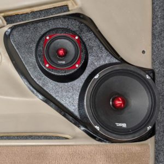 Single 8″ and Single 4″ Speaker Pods for the Front Door of a 00-06 GM Full Size Truck/SUV