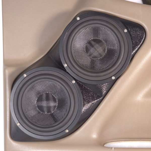 Flangeless Dual 6.5″ Speaker Pods for the Front Door of a 00-06 GM Full Size Truck/SUV