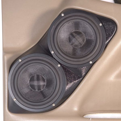 Flangeless Dual 6.5″ Speaker Pods for the Front Door of a 00-06 GM Full Size Truck/SUV