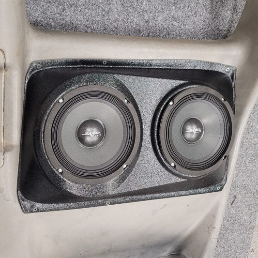 Dual 6.5″ Speaker Pods for the Rear Door of a 00-06 Chevrolet Silverado-GMC Sierra Extended Cab Manual Window