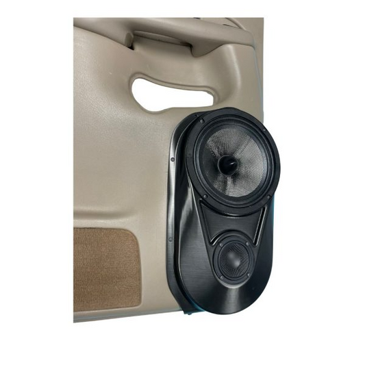 Single 8″ and Single 3.5″ Speaker Pods for the Rear Door of a 00-06 GM Full Size Truck/SUV Full Size Rear Door