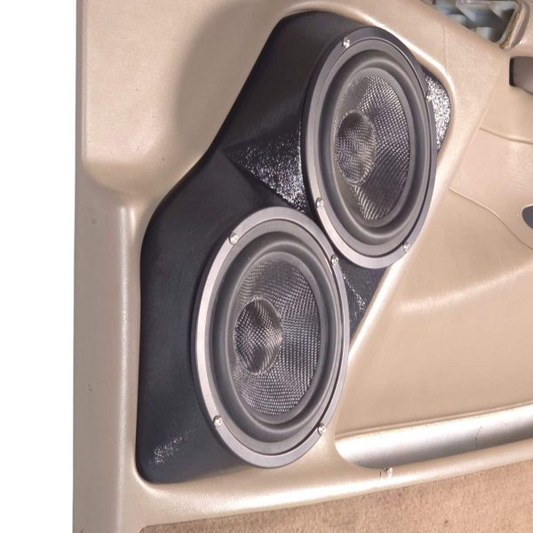 Flangeless Dual 6.5″ Speaker Pods for the Front Door of a 00-06 GM Full Size Truck/SUV