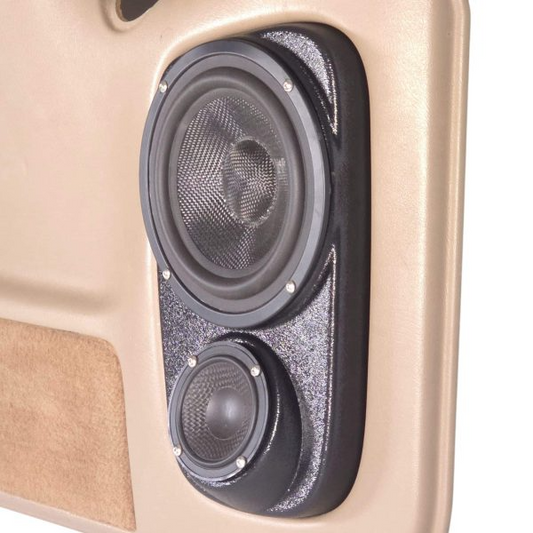 Flangeless Single 6.5″ and Single 3.5″ Speaker Pods for the Rear Door of a 00-06 GM Full Size Truck /SUV Full Size Rear Door