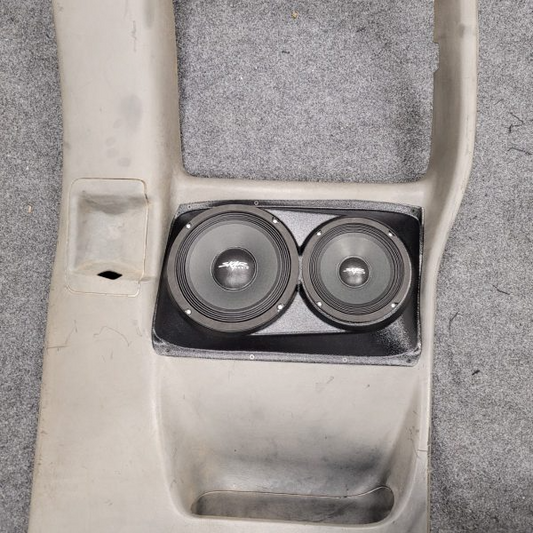 Single 8″ and Single 6.5″ Speaker Pods for the Rear Door of a 00-06 Chevrolet Silverado-GMC Sierra Extended Cab Manual Window