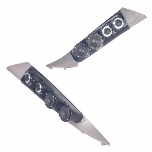 Dual 3.5″ + Dual 2″ Large A-Pillar Speaker Pods for the 2000-2006 Chevy/GMC Fullsize SUV