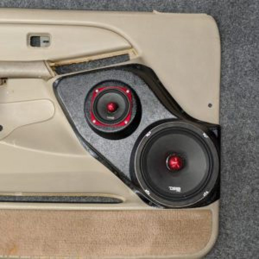 Single 8″ and Single 4″ Speaker Pods for the Front Door of a 00-06 GM Full Size Truck/SUV