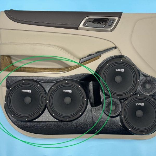 Dual 8″ Speaker Pods for the Rear Door of a 15-20 GM Full Size SUV